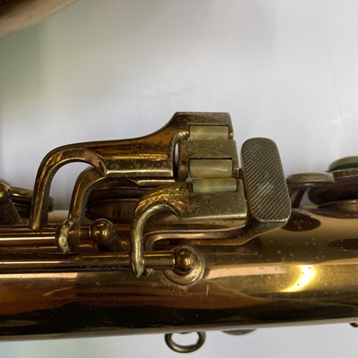 Lot 458 - A gilt lacquered tenor saxophone, by C.G.Conn,...