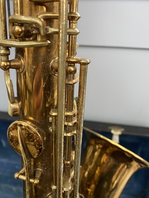 Lot 458 - A gilt lacquered tenor saxophone, by C.G.Conn,...