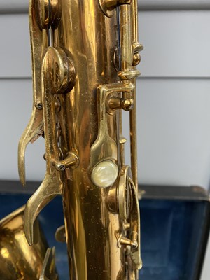 Lot 458 - A gilt lacquered tenor saxophone, by C.G.Conn,...