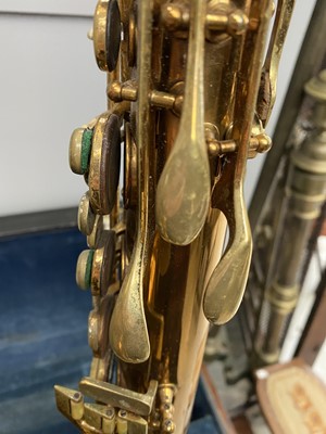 Lot 458 - A gilt lacquered tenor saxophone, by C.G.Conn,...