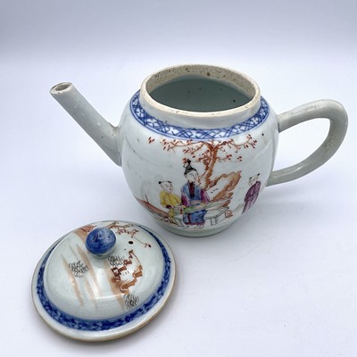 Lot 34 - A Chinese famille rose porcelain teapot, 18th...