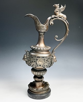 Lot 367 - A bronzed ewer in the classical style. Height...