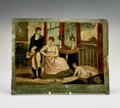 Lot 158 - An early 19th century reverse coloured print...
