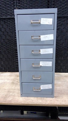 Lot 37 - A metal six draw filing cabinet height 67cm.
