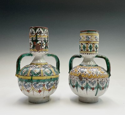 Lot 1022 - Two similar large Moroccan pottery...