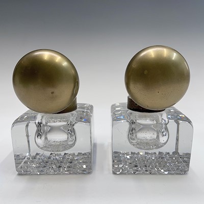 Lot 155 - A pair of early 20th century brass mounted...