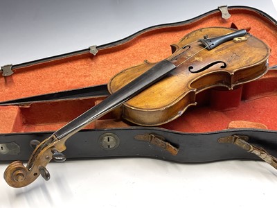 Lot 148 - A violin, labelled for 'R.W.Berry, 1912, Maker...