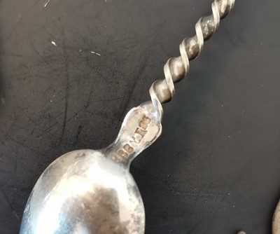 Lot 10 - A Victorian Birmhingham silver button hook and...