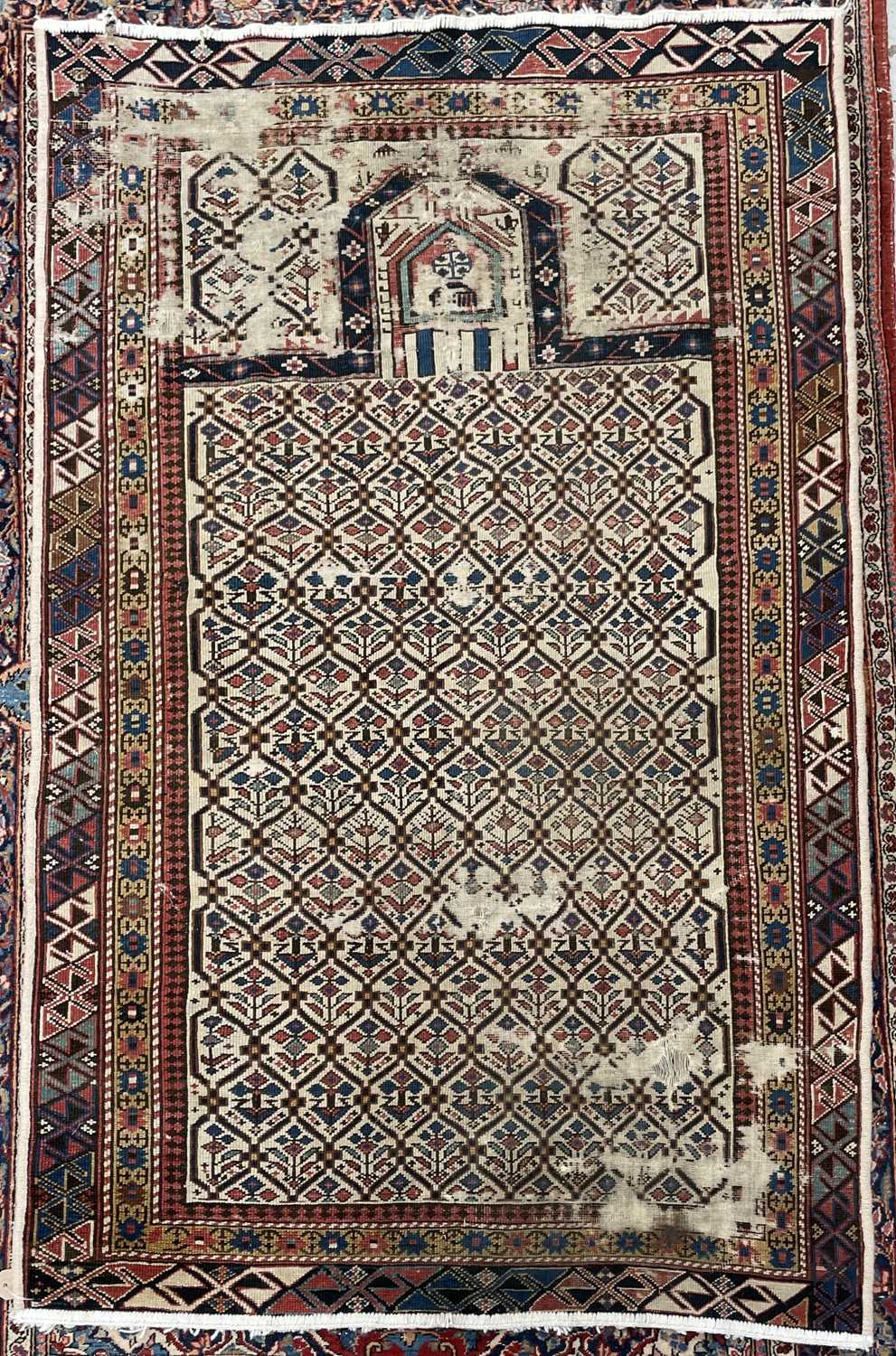 Lot 1230 - A Shirvan prayer rug, South Caucusus, circa