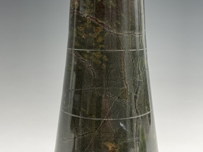 Lot 212 - A Cornish serpentine sculpture of a lighthouse...