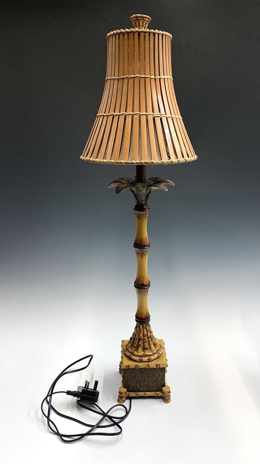 Lot 230 - An Elstead Lighting Ltd simulated bamboo 'palm...