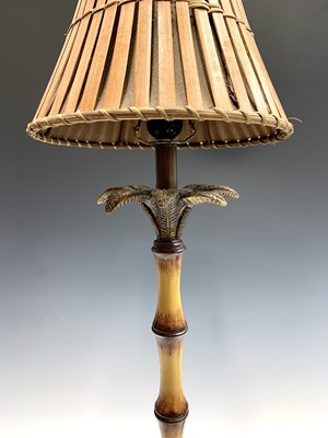 Lot 230 - An Elstead Lighting Ltd simulated bamboo 'palm...