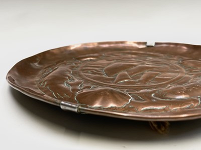 Lot 121 - An Arts and Crafts period Newlyn copper plate,...