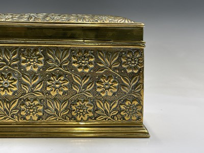 Lot 122 - A late19th/early 20th century brass tea caddy...