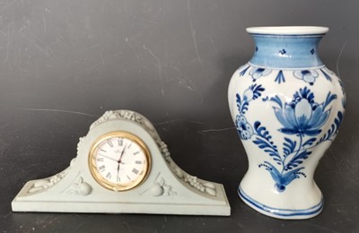 Lot 30 - A Koningklijke Porceleyne Delft vase, and an...