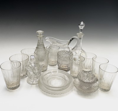 Lot 947 - A 19th century cut glass water jug with...