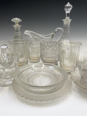 Lot 947 - A 19th century cut glass water jug with...