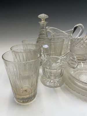 Lot 947 - A 19th century cut glass water jug with...
