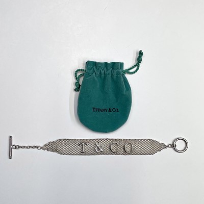 Lot 189 - A T & Co mesh bracelet in Tiffany pouch