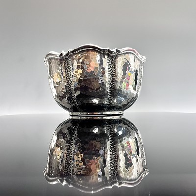 Lot 68 - A hammered silver sugar bowl Atkin Brothers...