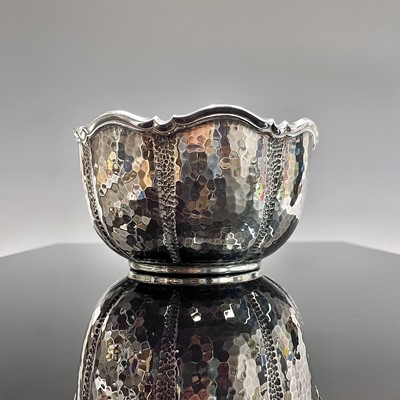 Lot 68 - A hammered silver sugar bowl Atkin Brothers...