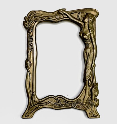 Lot 210 - An Art Nouveau brass photograph frame cast...