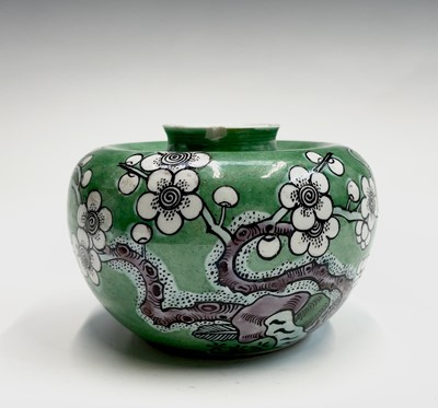 Lot 205 - A Chinese green glazed water pot, possibly...