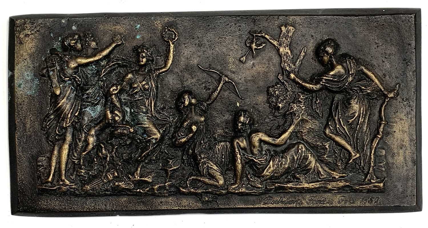 Lot 167 - A 20th century bronze panel depicting Diana...