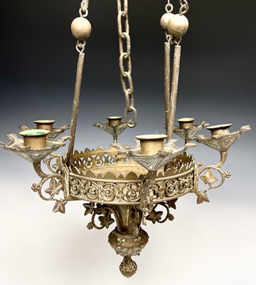 Lot 171 - A late 19th/early 20th century brass hanging...