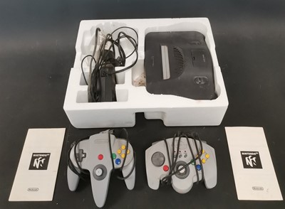 Lot 31 - A Nintendo 64 video game console, boxed and...