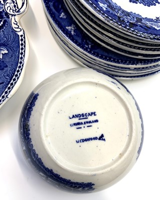 Lot 1016 - An early 20th century Wedgwood blue and white...