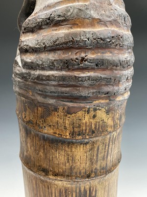 Lot 237 - A Chinese carved bamboo figure of Liu Hai,...