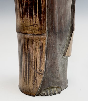 Lot 237 - A Chinese carved bamboo figure of Liu Hai,...