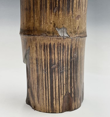 Lot 237 - A Chinese carved bamboo figure of Liu Hai,...