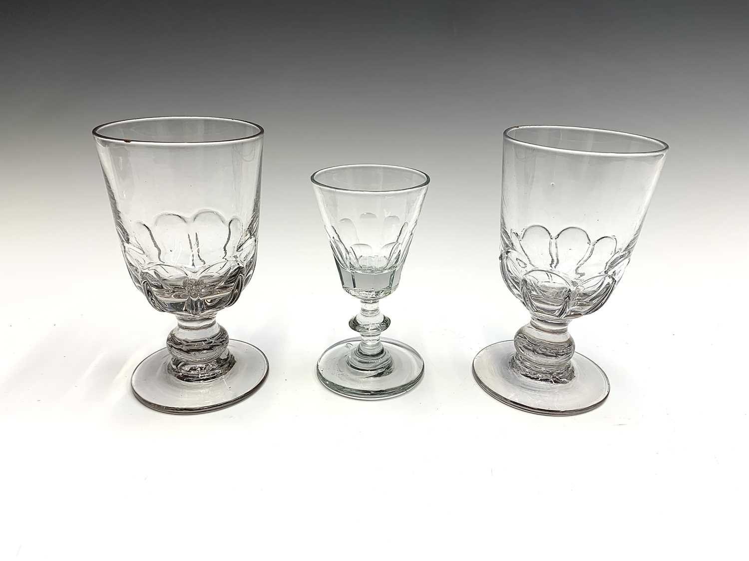 Lot 1012 - A pair of Victorian glass rummers with