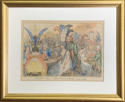 Lot 1490 - James GILLRAY (1756 - 1815), 'Lady Godina's...