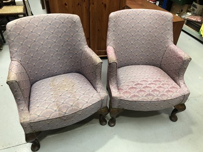 Lot 48 - A pair of Art Deco style armchairs.
