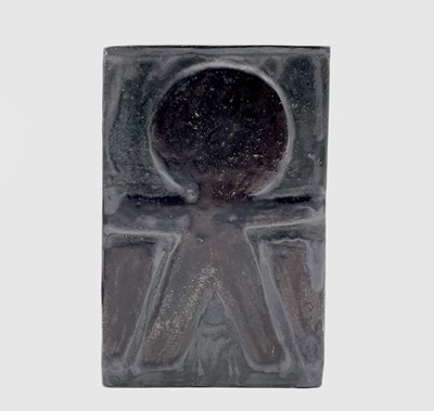Lot 238 - A Troika Pottery slab vase, with black glaze...