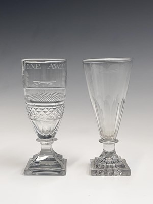 Lot 967 - A 19th century strong ale glass or stirrup...