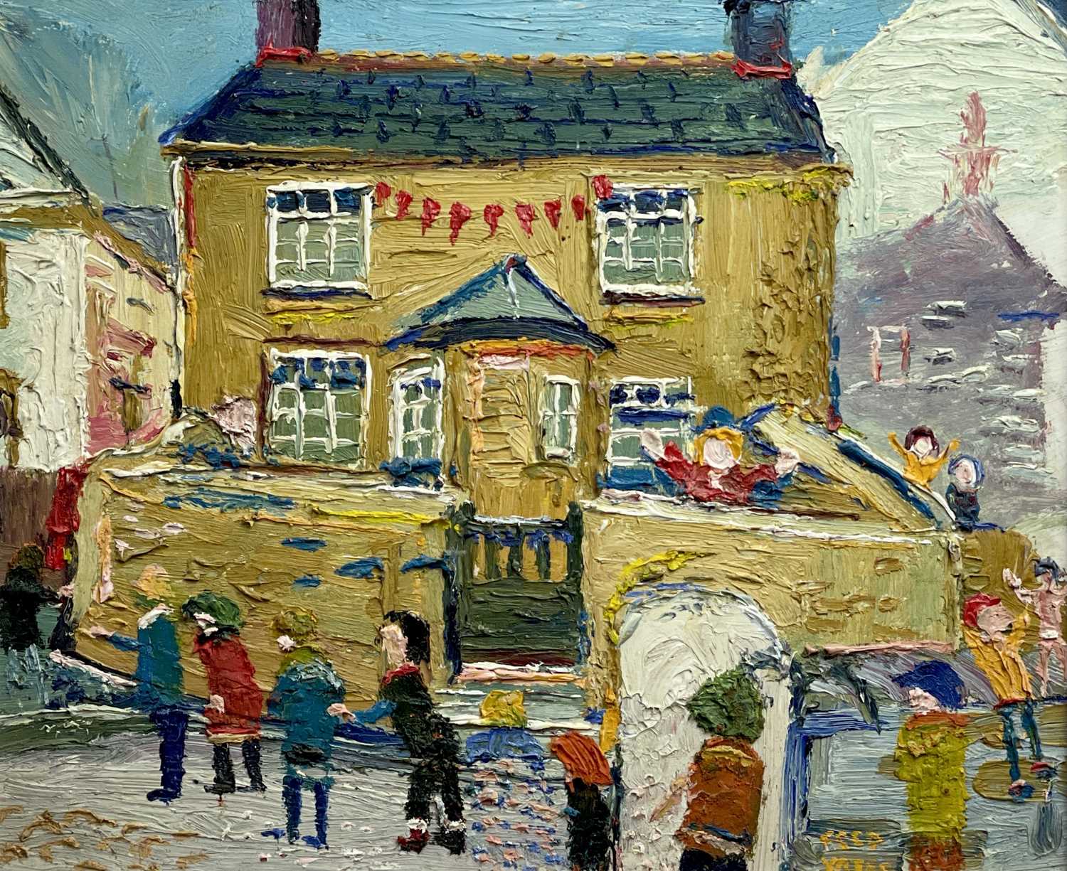 Lot 71 - Fred YATES (1922-2008) Regatta Day Porthleven...