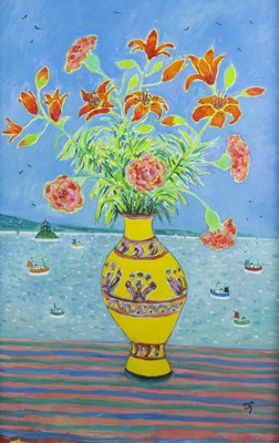 Lot 82 - Joan GILLCHREST (1918-2008) Flowers in a...
