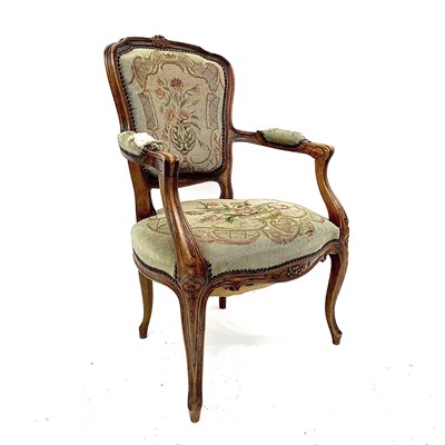 Lot 3136 - A stained beech chair, early 20th century, in...