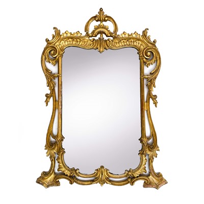 Lot 3156 - A rococo style giltwood wall mirror, 19th...