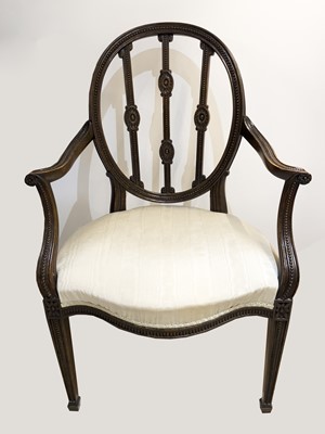 Lot 3161 - An Edwardian Hepplewhite style mahogany open...