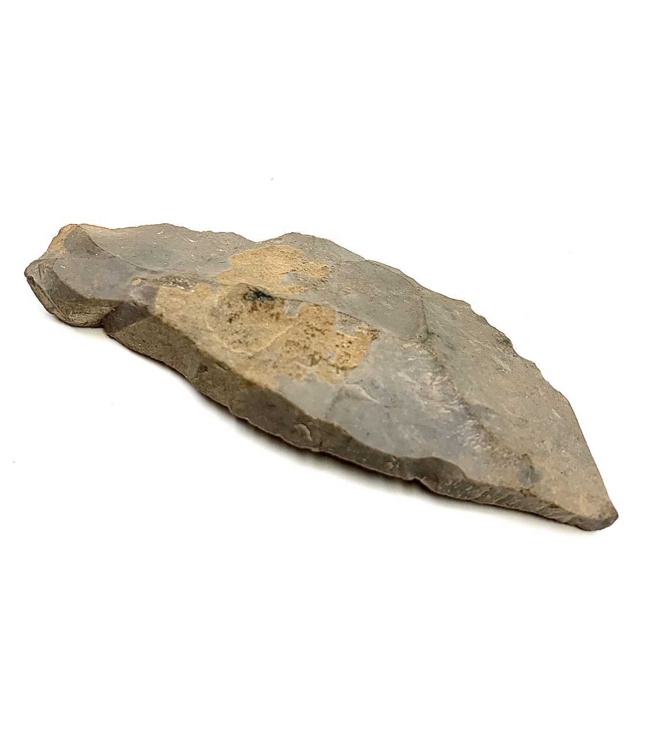 Lot 252 - A mesolithic period blade tool. Length 9cm....