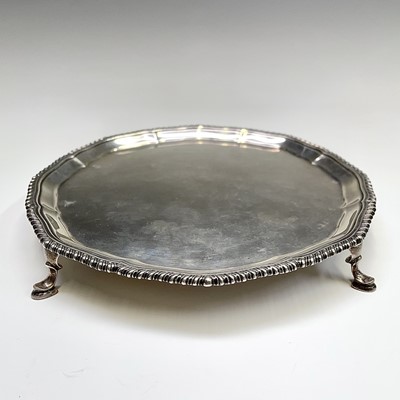 Lot 94 - A Harrods card tray in George III style with...