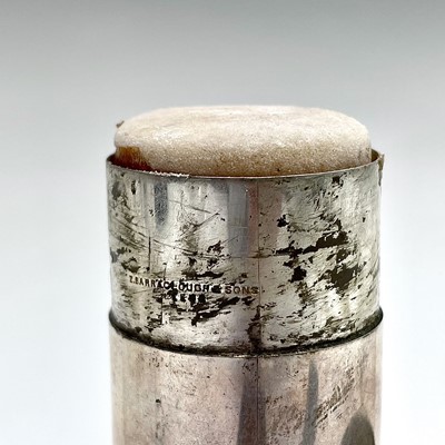 Lot 95 - A shaving stick in silver case by Zachariah...
