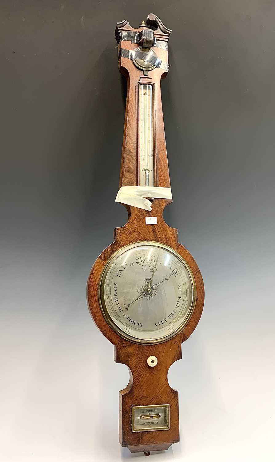 Lot 2922 - A 19th century rosewood veneered banjo...