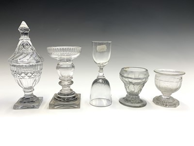 Lot 973 - A 19th century glass double spirit measure,...