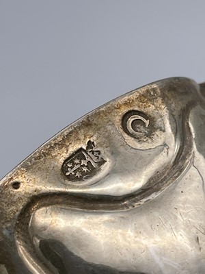 Lot 87 - A pear-form silver caster 4oz, marks worn and...